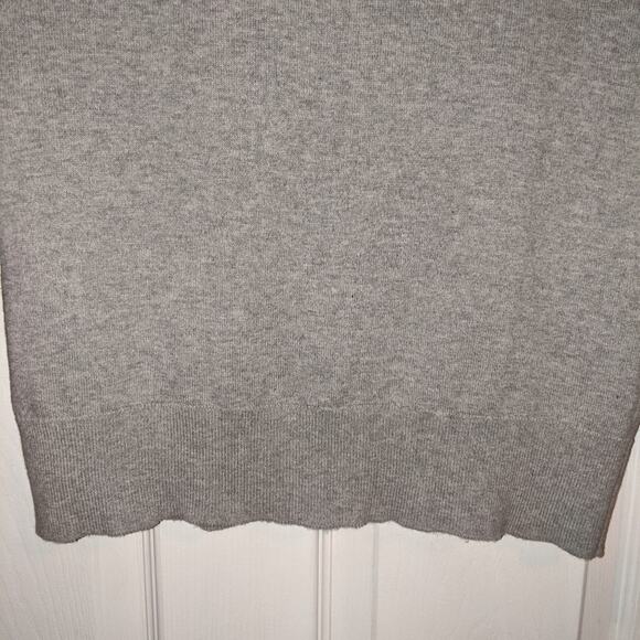 Ann Taylor Loft Gray Button Down Black Sequined Bows Cardigan S - Picture 10 of 12